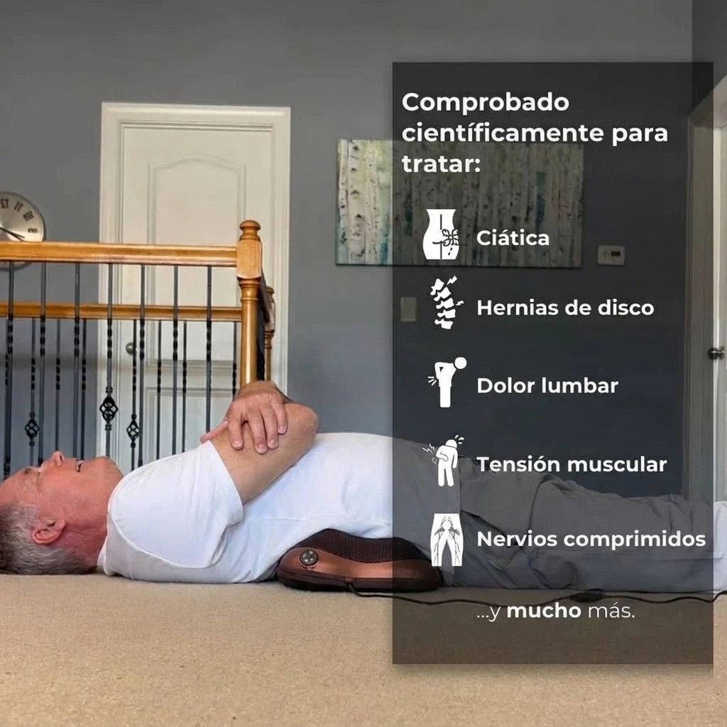 Masajeador Clarity usado en la zona lumbar