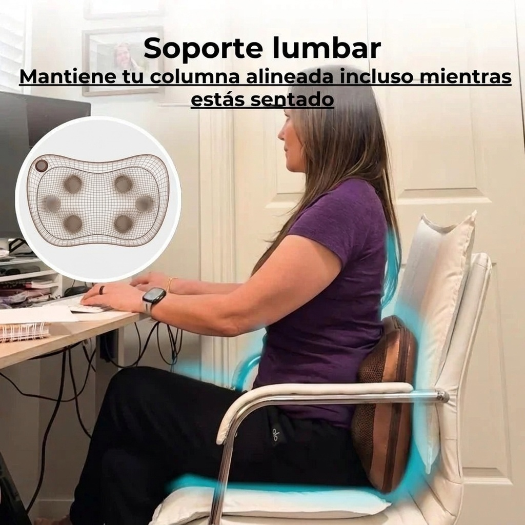 Soporte lumbar Clarity durante el trabajo