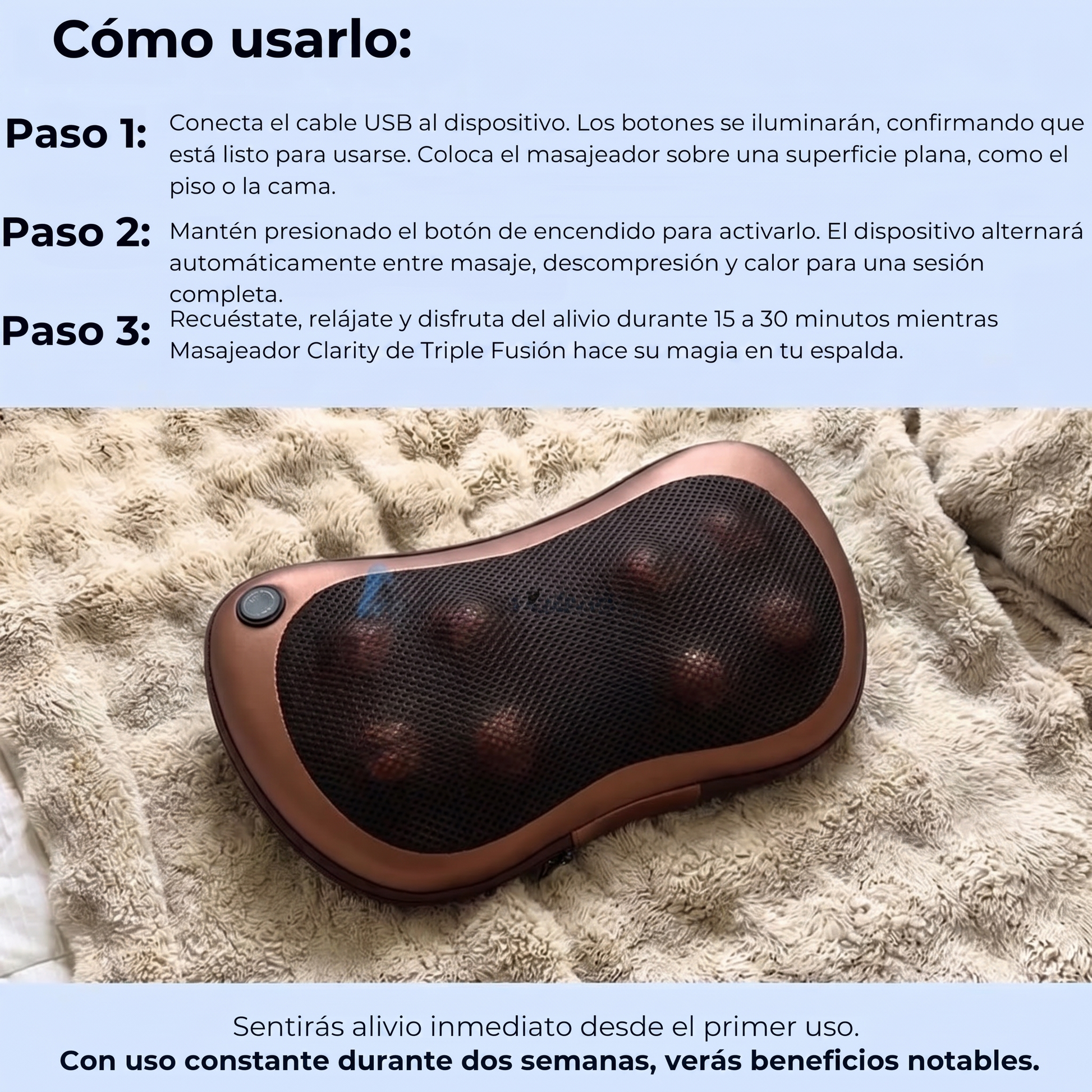 Cómo usar el masajeador Clarity
